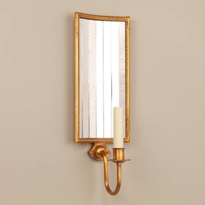 Picture of TOLE & MIRROR WALL LIGHT, ANTIQUE GOLD, 1 ARM