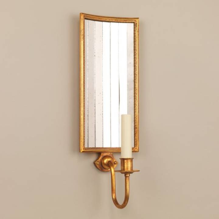 Picture of TOLE & MIRROR WALL LIGHT, ANTIQUE GOLD, 1 ARM
