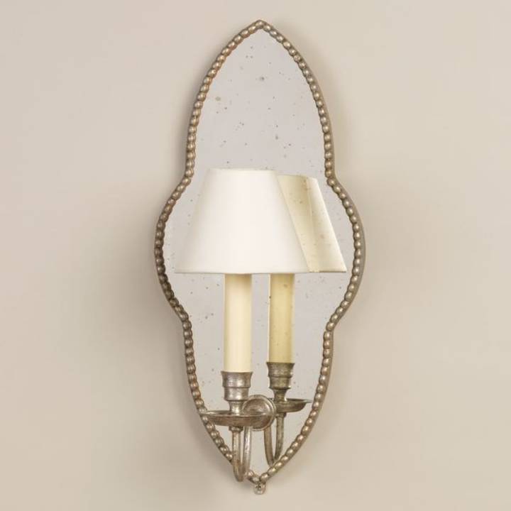 Picture of COBHAM MIRROR WALL LIGHT, SILVER GILT, ANTIQUE MIRROR, 1 ARM