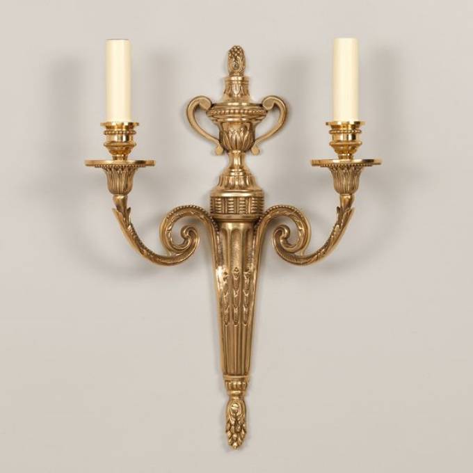 Picture of CLASSICAL WALL LIGHT, BRASS, 2 ARM