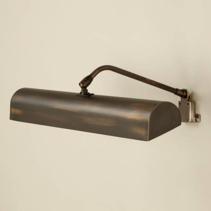 Picture of ROMNEY 18" PICTURE LIGHT,  LIGHT BRONZE.  PLUG IN FIXTURE. PLATE FIXES TO FRAME OR WALL.
