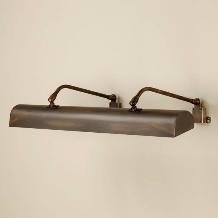 Picture of ROMNEY 24" PICTURE LIGHT,  LIGHT BRONZE.  PLUG IN FIXTURE. PLATES FIX TO FRAME OR WALL.