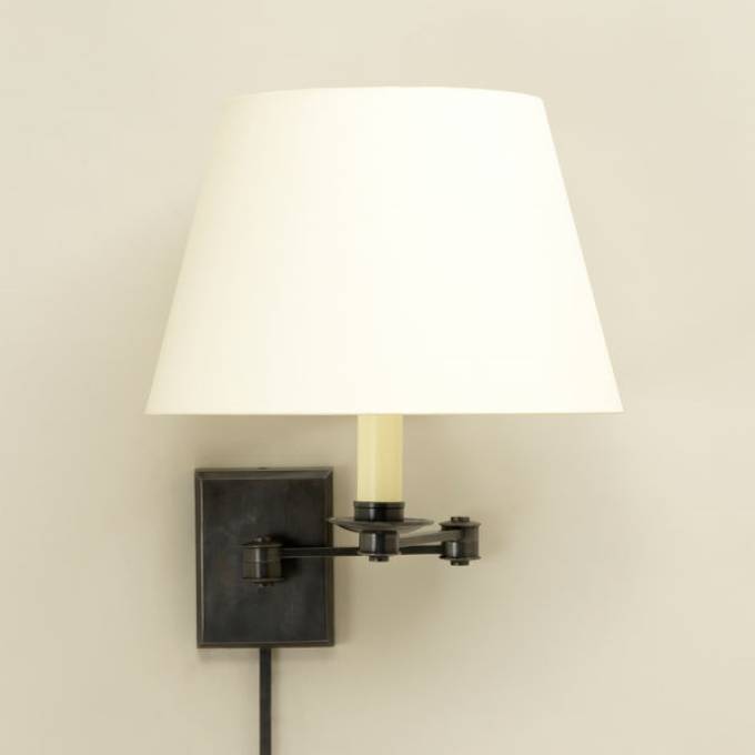 Picture of PRESTON SWING ARM WALL LIGHT, BRONZE, 2-ARM, WITH CORD COVER