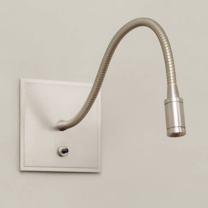 Picture of MEDWAY READING LIGHT, FLAT BACKPLATE, BRUSHED NICKEL