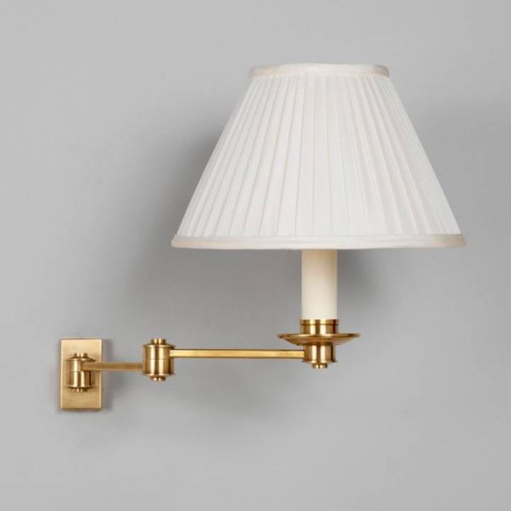 Picture of LIBRARY SWING ARM WALL LIGHT 2 ARM, BRASS