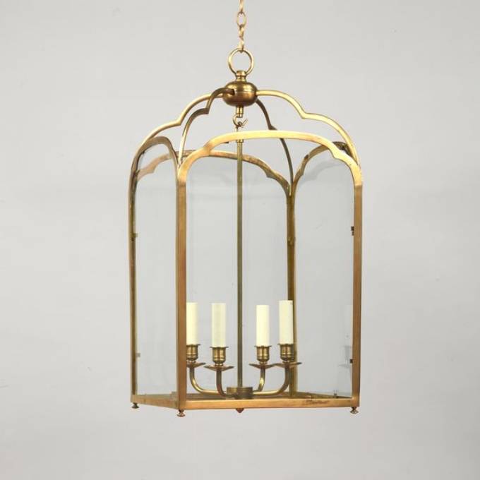 Picture of WINSLOW SQUARE LANTERN, SMALL, BRASS, 4 LIGHTS