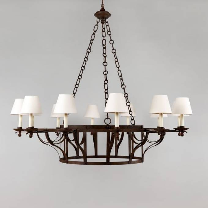 Picture of BAYONNE CHANDELIER, RUST, 12 LIGHTS