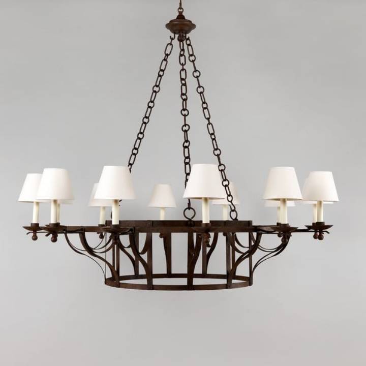 Picture of BAYONNE CHANDELIER, RUST, 12 LIGHTS