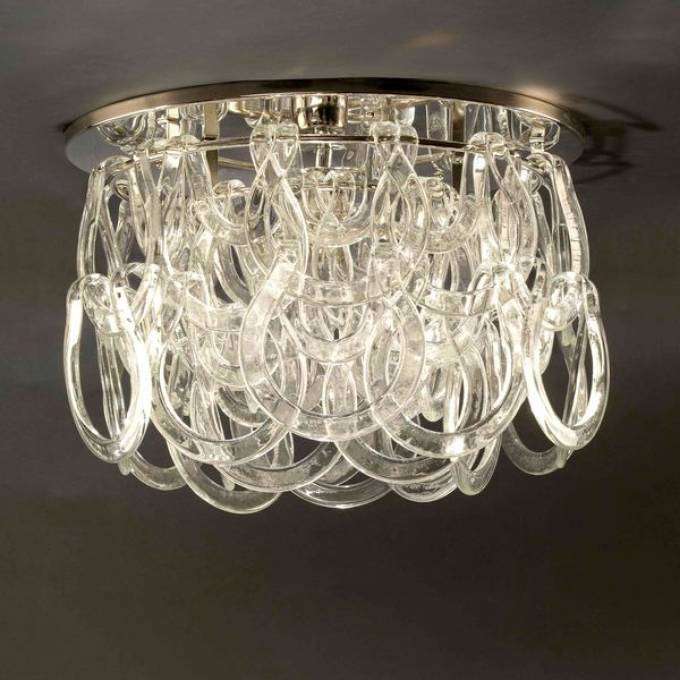 Picture of ROUEN FLUSH  MOUNT CEILING LIGHT, NICKEL, 1 LIGHT