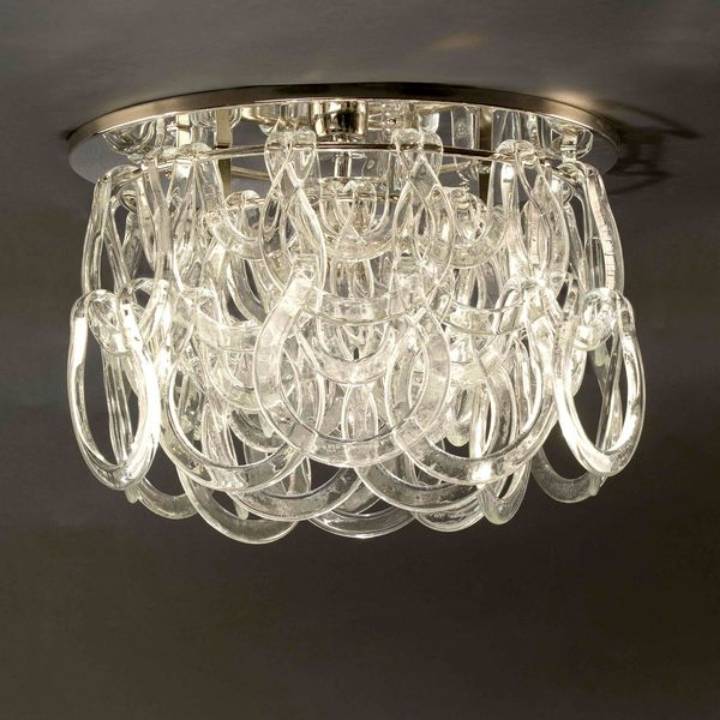 Picture of ROUEN FLUSH  MOUNT CEILING LIGHT, NICKEL, 1 LIGHT