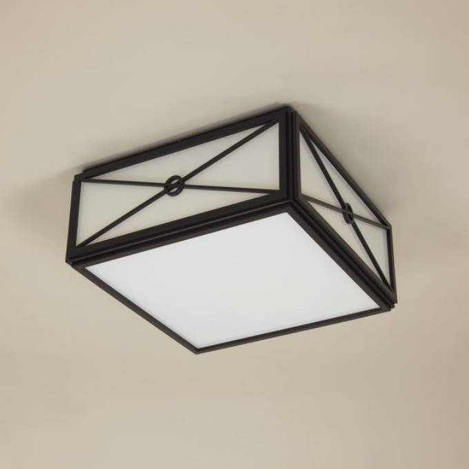 Picture of TWICKENHAM LED FLUSH MOUNT, LARGE, BLACK - WET LOCATION