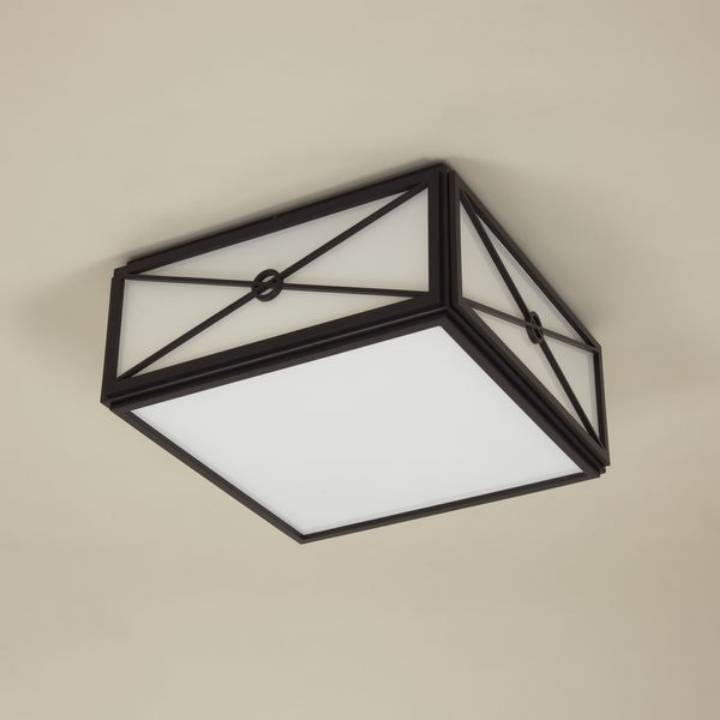 Picture of TWICKENHAM LED FLUSH MOUNT, LARGE, BLACK - WET LOCATION