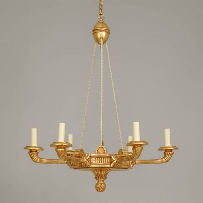 Picture of COURCELLES GILTWOOD CHANDELIER, 6 LIGHTS
