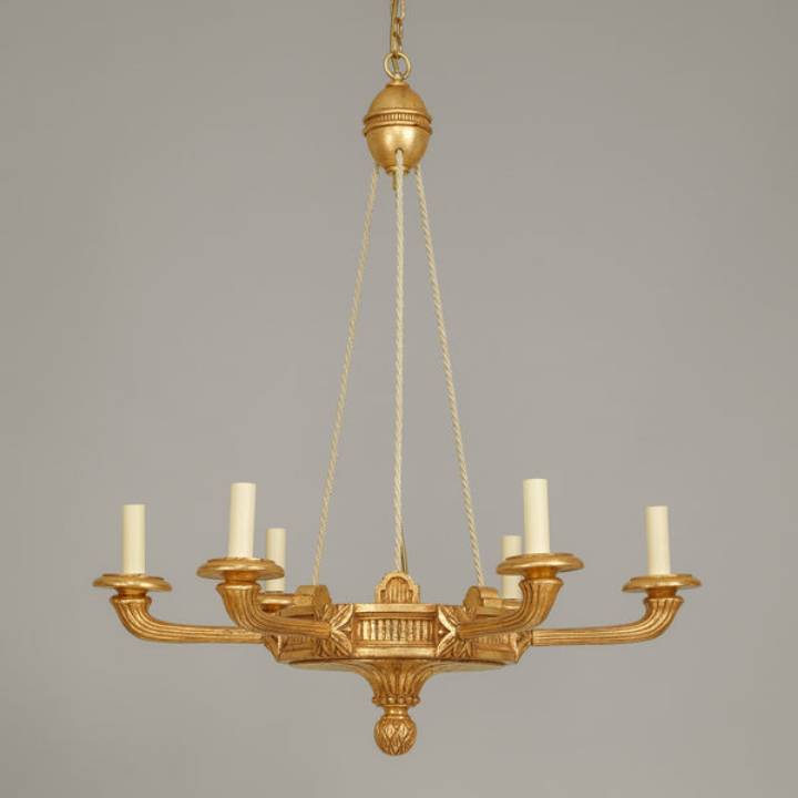 Picture of COURCELLES GILTWOOD CHANDELIER, 6 LIGHTS