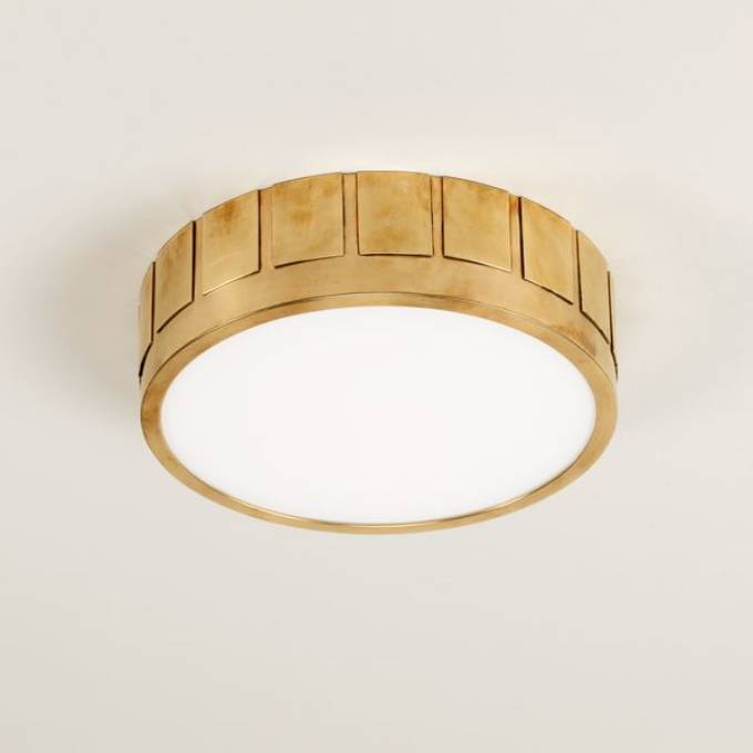 Picture of PORTSMOUTH LED FLUSH MOUNT, LARGE, BRASS