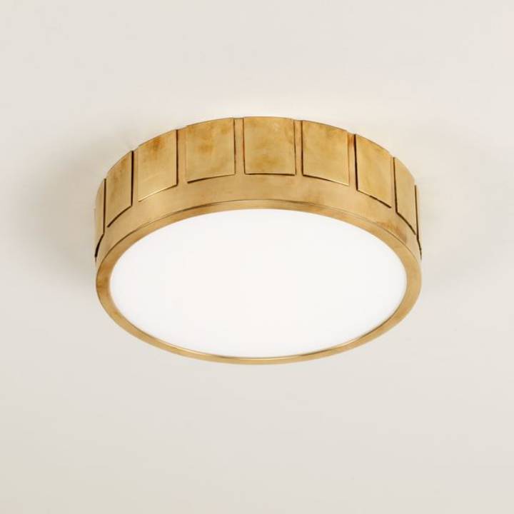 Picture of PORTSMOUTH LED FLUSH MOUNT, LARGE, BRASS