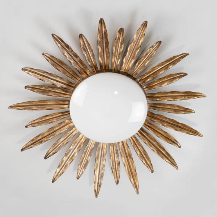 Picture of SUNBURST FLUSH MOUNT, GILT, 2 LIGHTS