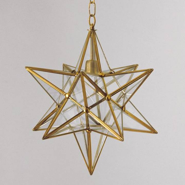 Picture of STAR LANTERN, SMALL, BRASS, 1 LIGHT