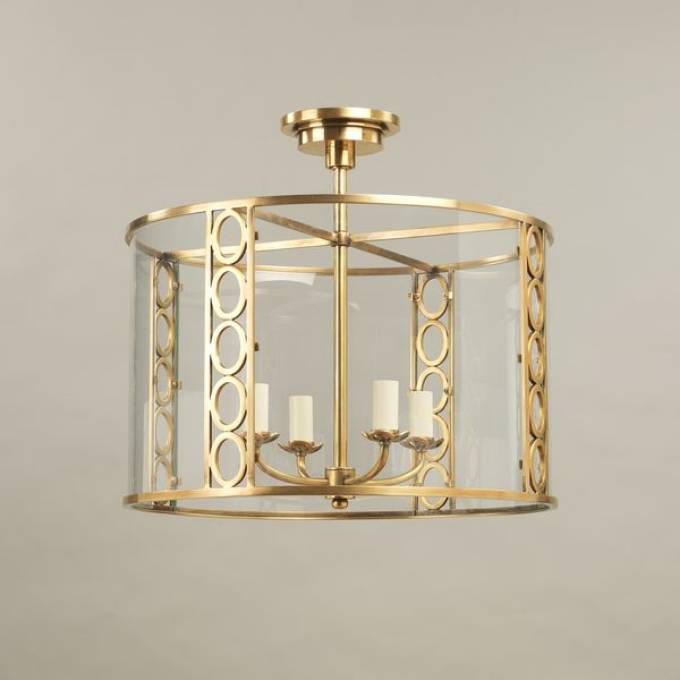 Picture of STRATFORD LANTERN, BRASS, 4 LIGHTS