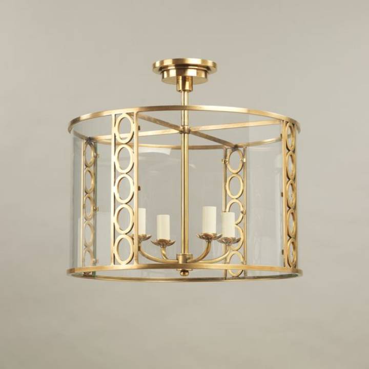 Picture of STRATFORD LANTERN, BRASS, 4 LIGHTS