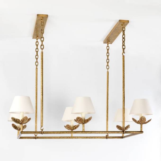 Picture of ST. VIVIEN CHANDELIER, BRASS, 6 LIGHTS
