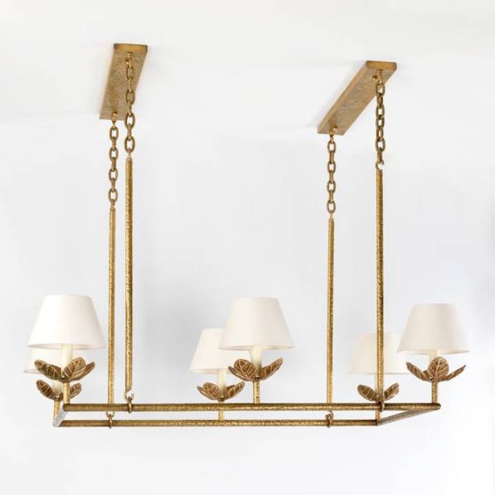 Picture of ST. VIVIEN CHANDELIER, BRASS, 6 LIGHTS