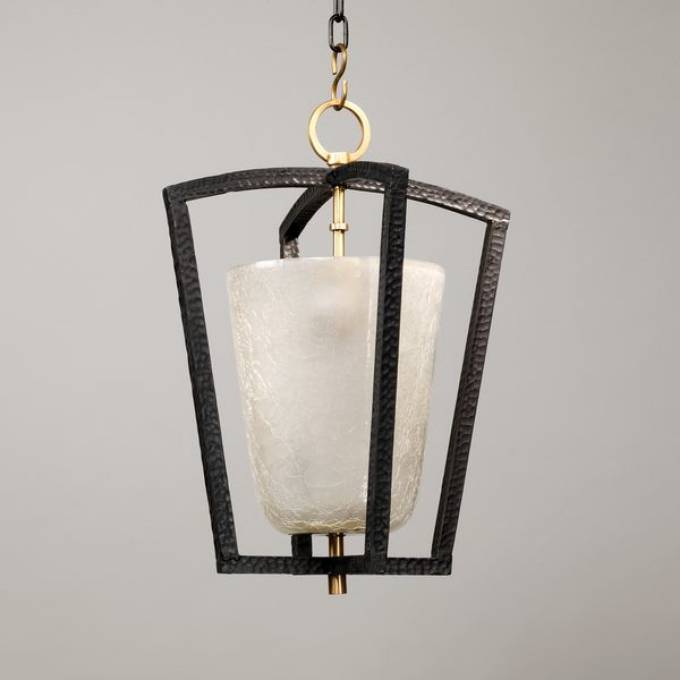 Picture of AVERSA LANTERN, BRONZE, CRACKLED GLASS, 1 LIGHT