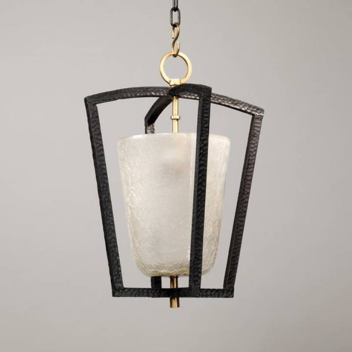 Picture of AVERSA LANTERN, BRONZE, CRACKLED GLASS, 1 LIGHT
