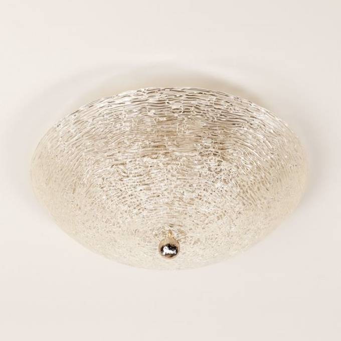 Picture of PENTLAND GLASS FLUSH MOUNT, NICKEL, 2 LIGHTS