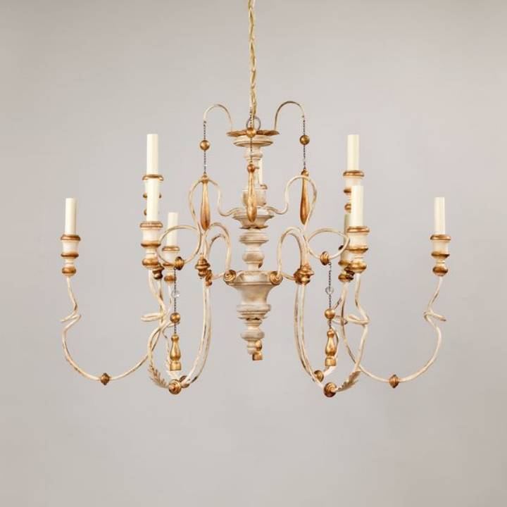Picture of FIGEAC CHANDELIER, SMALL, IVORY, 9 LIGHTS
