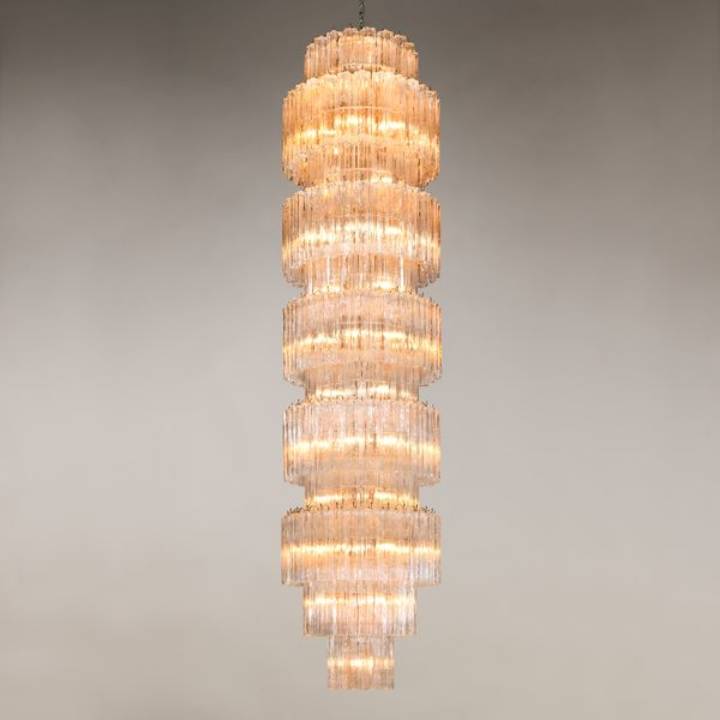 Picture of LYMINGTON CHANDELIER, 12-TIER, 27.25" WIDE, NICKEL & GLASS