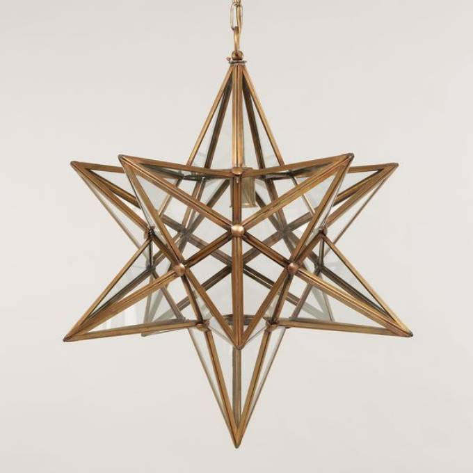 Picture of STAR LANTERN, BRASS, LARGE, 1 LIGHT
