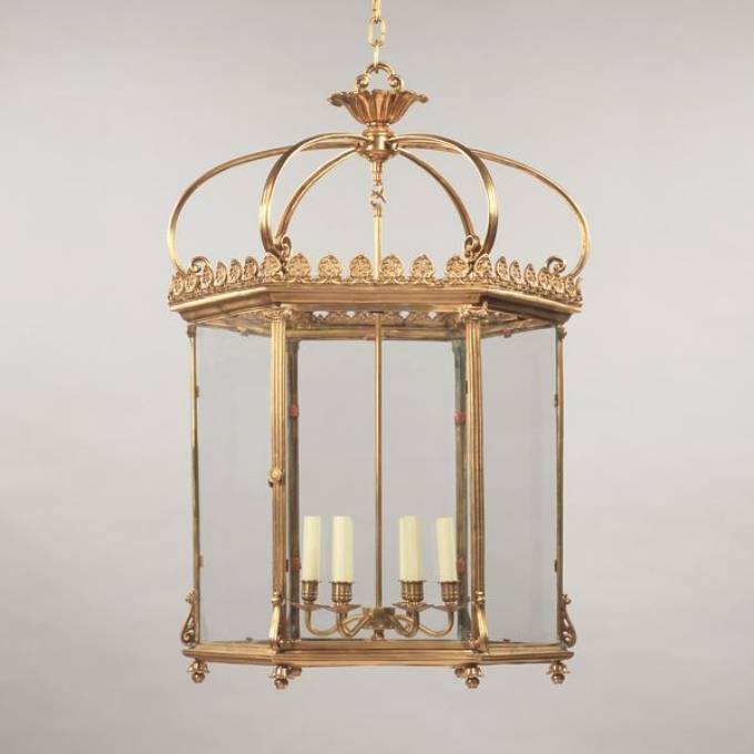 Picture of WILTON HALL LANTERN, BRASS, 6 LIGHTS