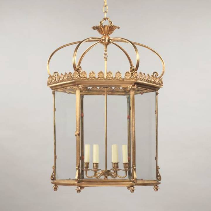 Picture of WILTON HALL LANTERN, BRASS, 6 LIGHTS