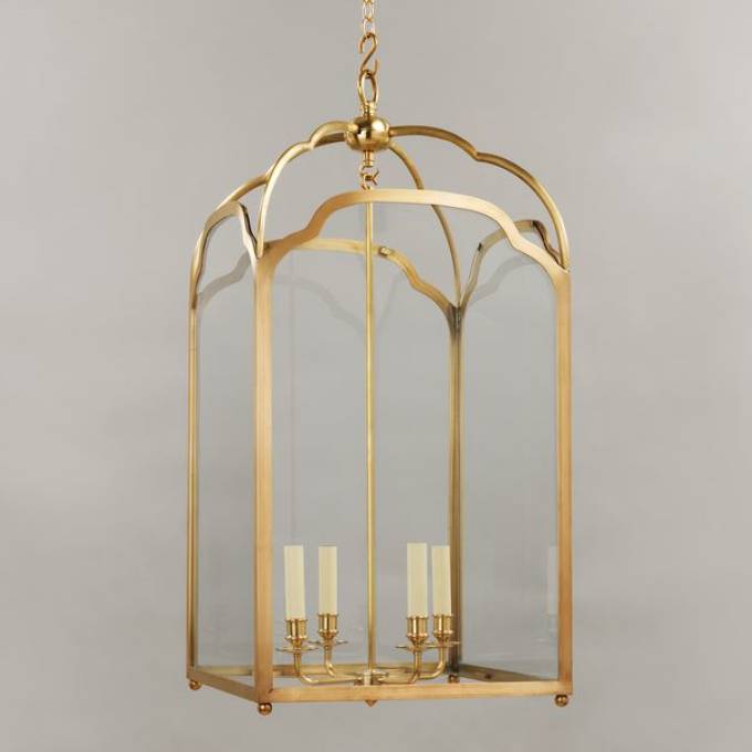 Picture of WINSLOW SQUARE LANTERN, MEDIUM, BRASS, 4 LIGHTS