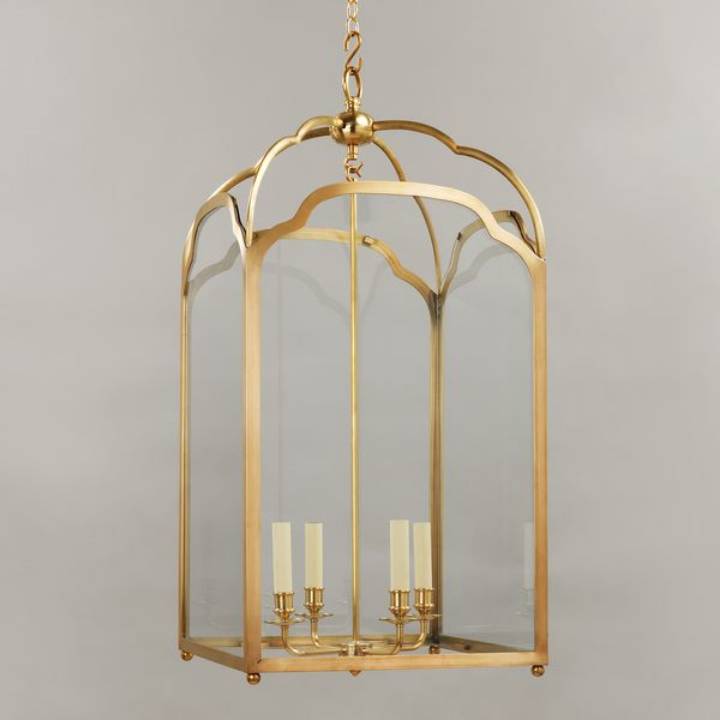 Picture of WINSLOW SQUARE LANTERN, MEDIUM, BRASS, 4 LIGHTS