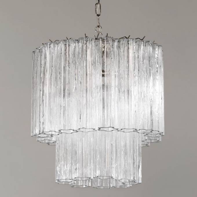Picture of LYMINGTON GLASS CHANDELIER, 2 TIER, 4 LIGHTS