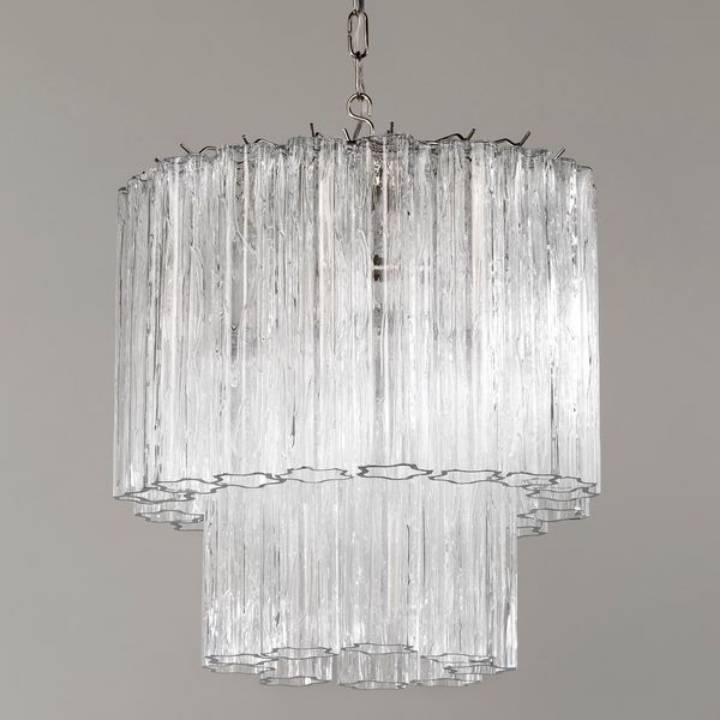 Picture of LYMINGTON GLASS CHANDELIER, 2 TIER, 4 LIGHTS