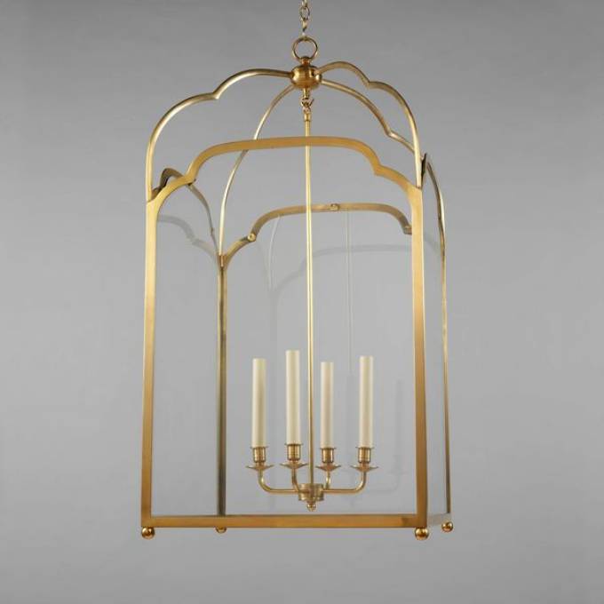 Picture of WINSLOW SQUARE LANTERN, LARGE, BRASS, 4 LIGHTS