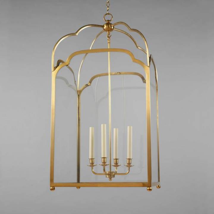 Picture of WINSLOW SQUARE LANTERN, LARGE, BRASS, 4 LIGHTS