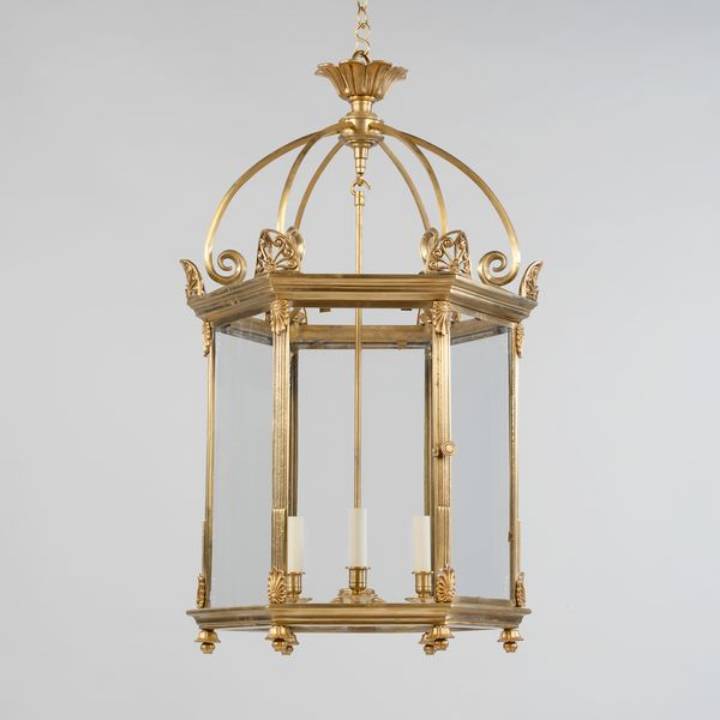 Picture of REGENCY HALL LANTERN, LARGE, BRASS, 5 LIGHTS