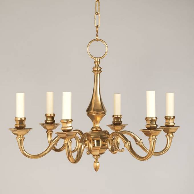 Picture of ARNHEM CHANDELIER, BRASS, 6 LIGHTS