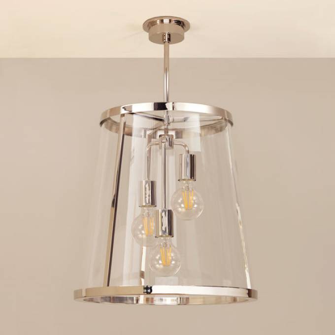 Picture of PETWORTH LANTERN, LARGE, NICKEL, 3 LIGHTS