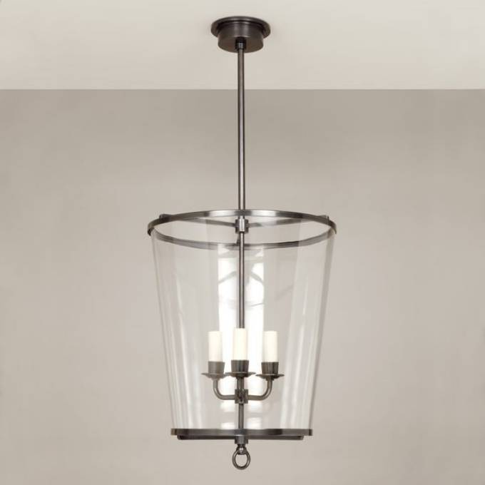 Picture of ZURICH LANTERN, SMALL, FIXED ROD, BRONZE, 3 LIGHTS