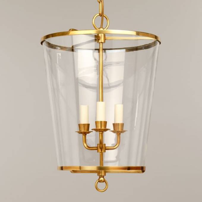 Picture of ZURICH LANTERN, SMALL, BRASS, 3 LIGHTS