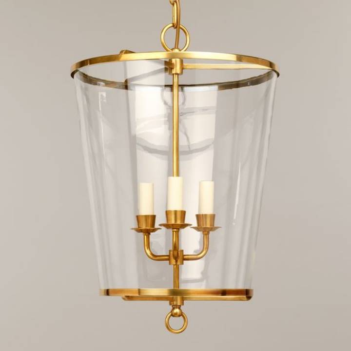 Picture of ZURICH LANTERN, SMALL, BRASS, 3 LIGHTS