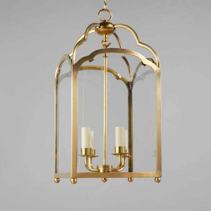 Picture of WINSLOW SQUARE LANTERN, EXTRA SMALL, BRASS, 4 LIGHTS