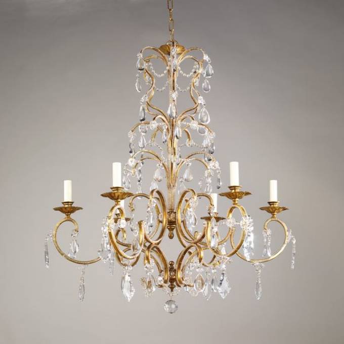 Picture of CHANTILLY CHANDELIER, GILT, 6 LIGHTS