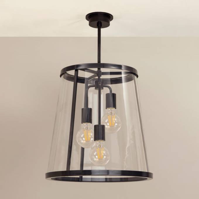 Picture of PETWORTH LANTERN, LARGE, BRONZE, 3 LIGHTS