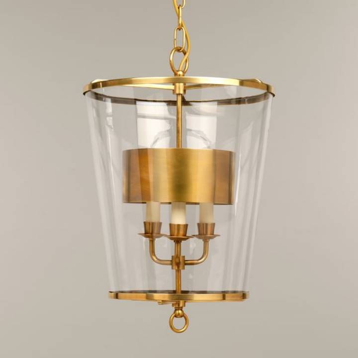 Picture of ZURICH LANTERN, LARGE, METAL SHADE, BRASS, 3 LIGHTS